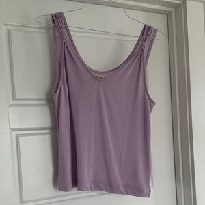 NWT Madewell Lavender knotted tank Top